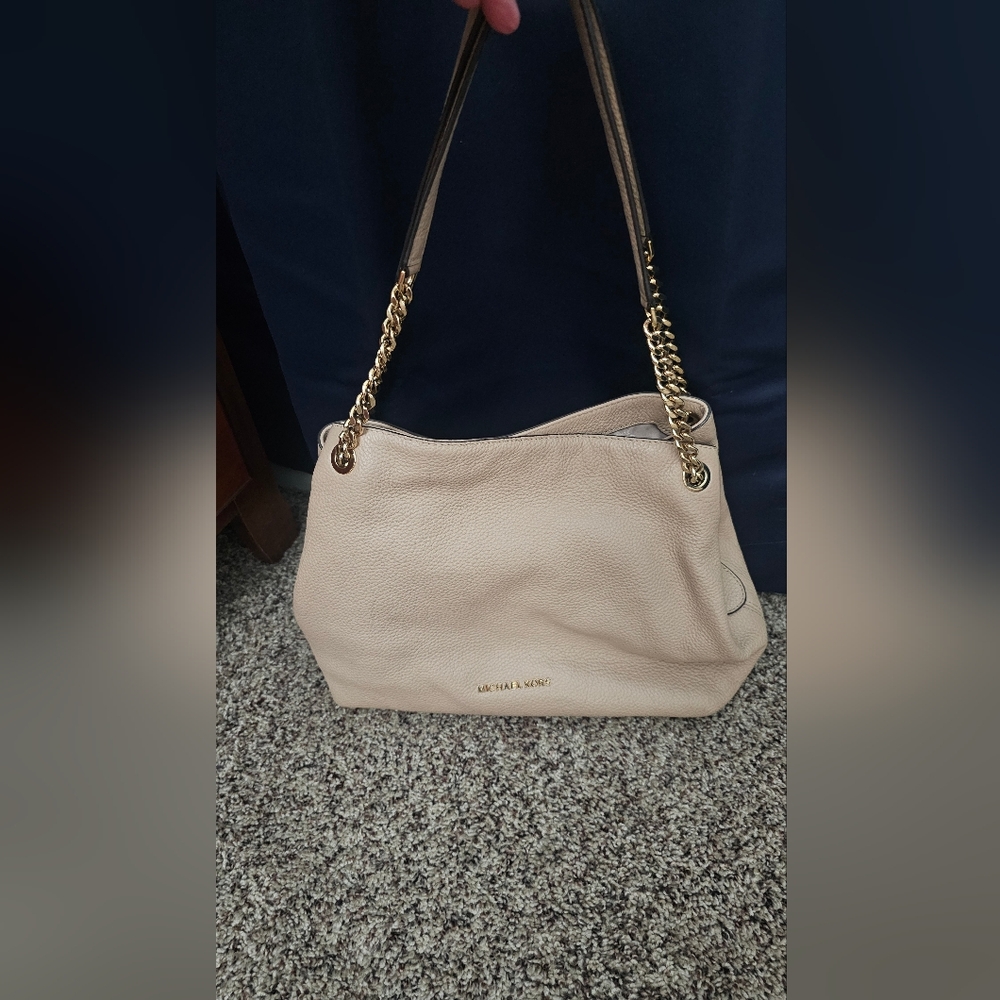 Michael Kors Tan Shoulder Bag with Gold Chain